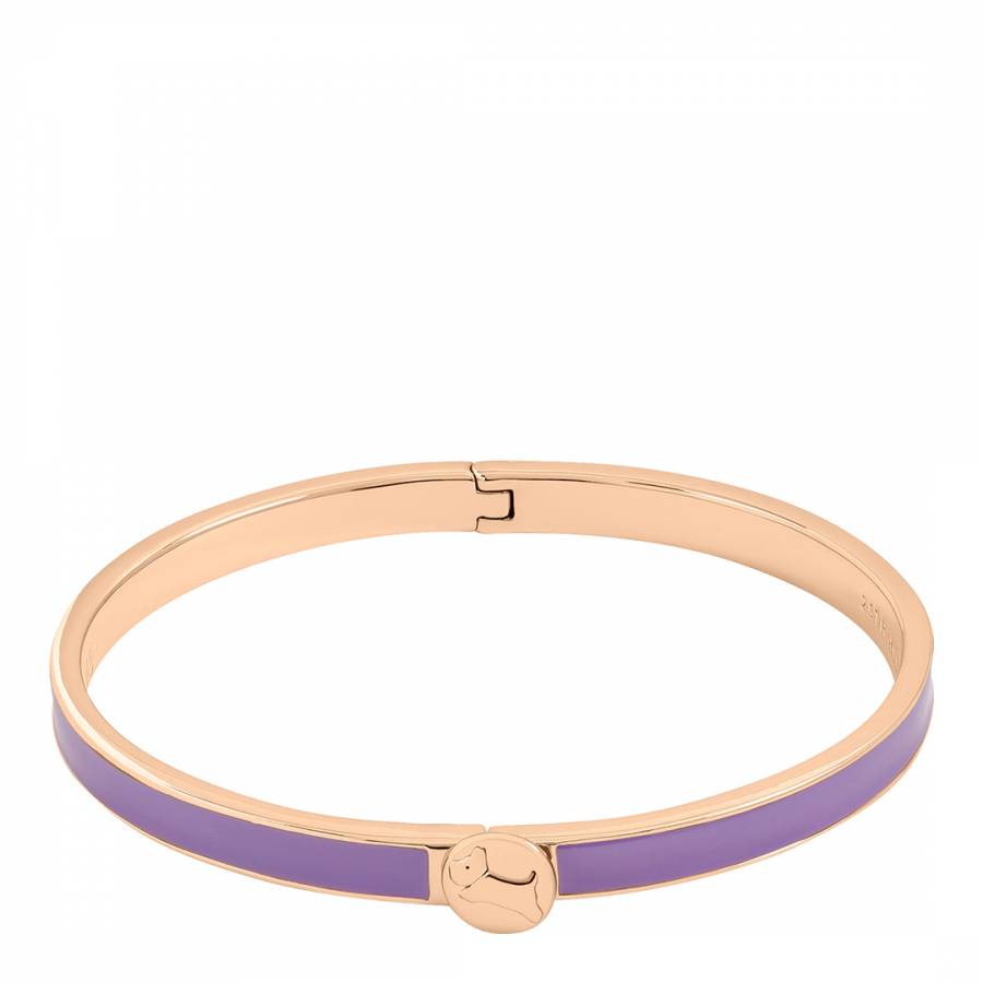 18ct Rose Gold Plated Purple Infill Bangle