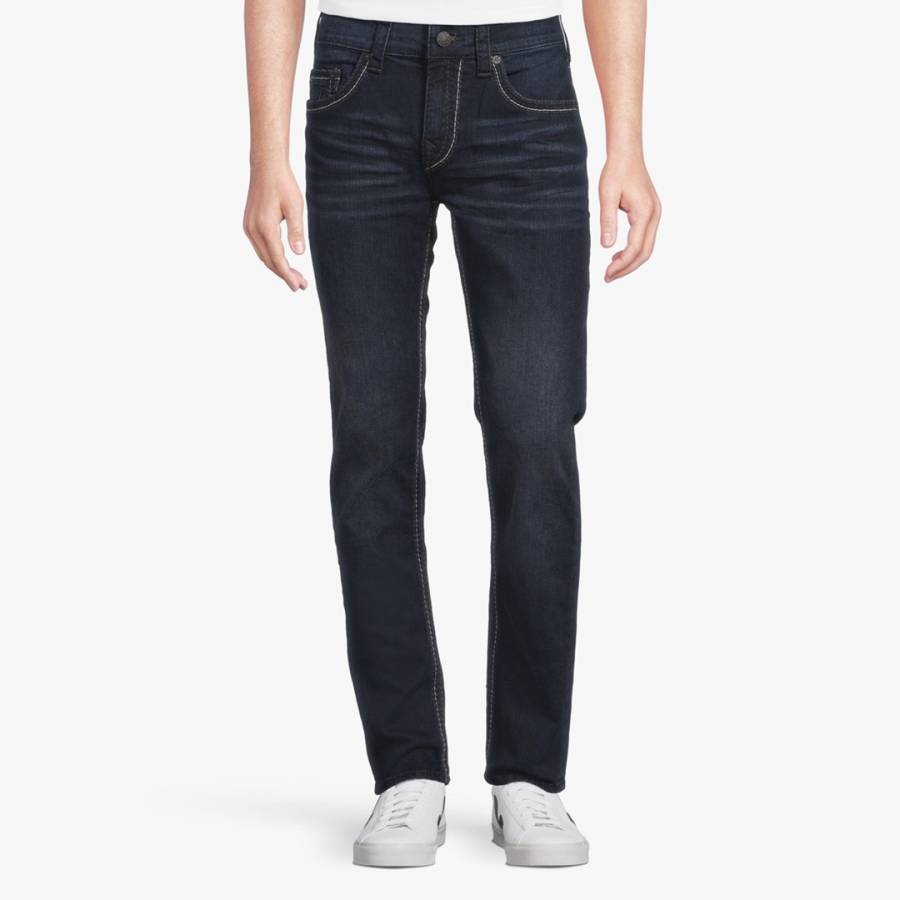 Dark Blue Rocco Relaxed Stretch Jeans