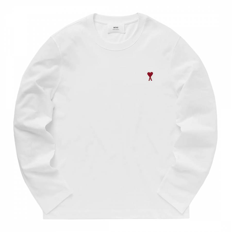 Unisex White ADC Long Sleeve Cotton Top