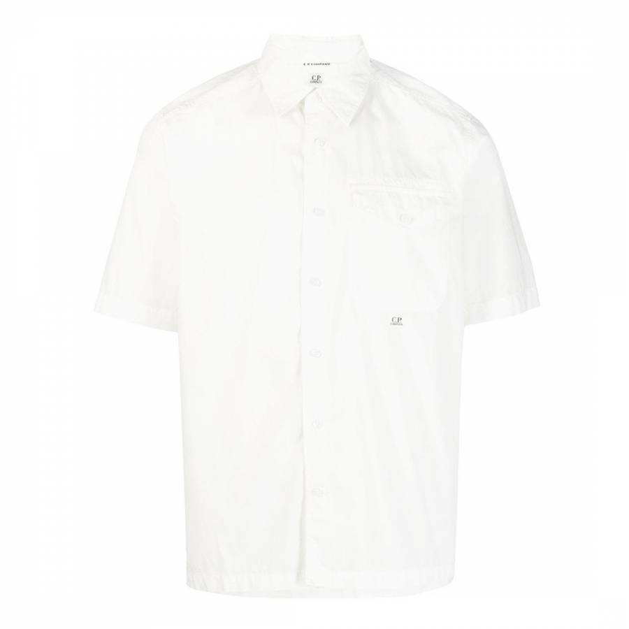 White Popeline Cotton Shirt