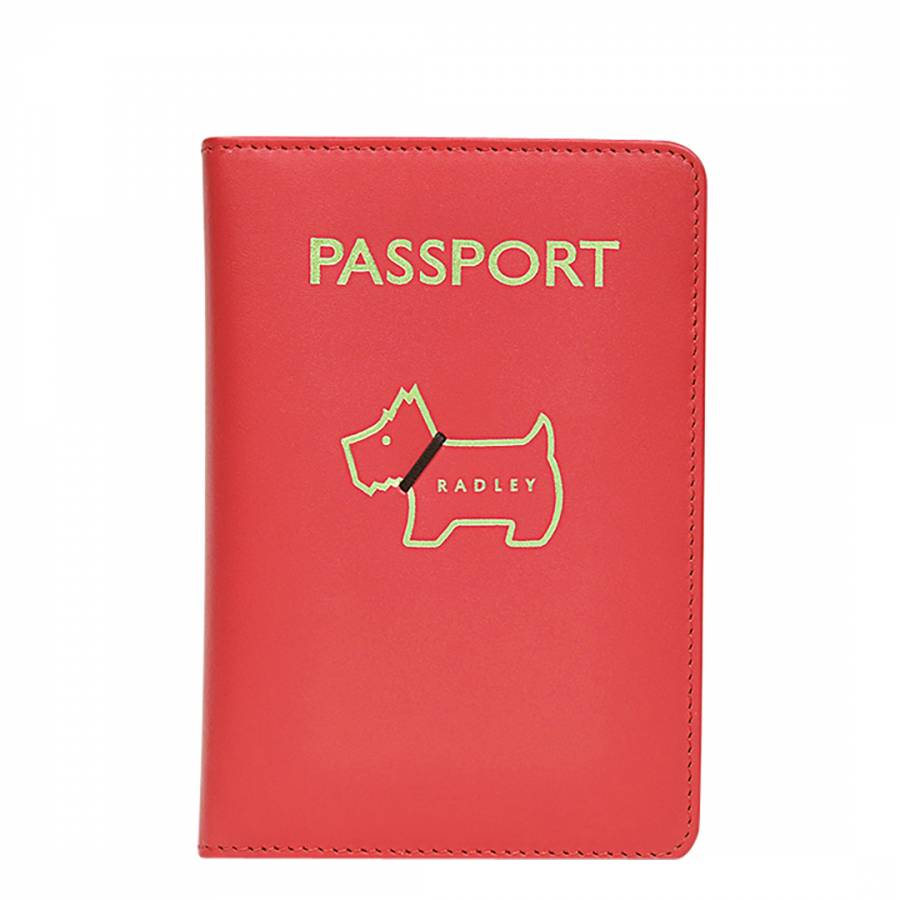 Red Heritage Dog Outline Passport Cover