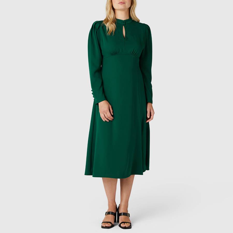 Dark Green Hannah Midi Dress