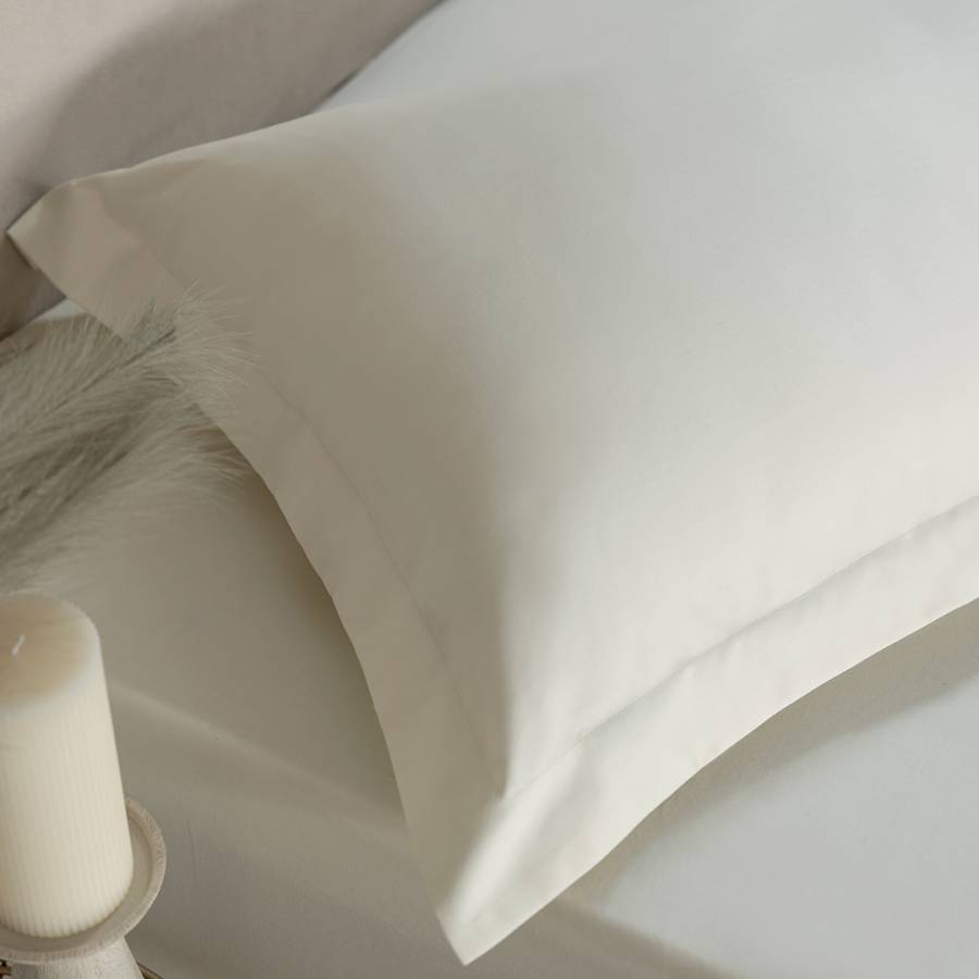 800TC Cotton Sateen Oxford Pillowcase White