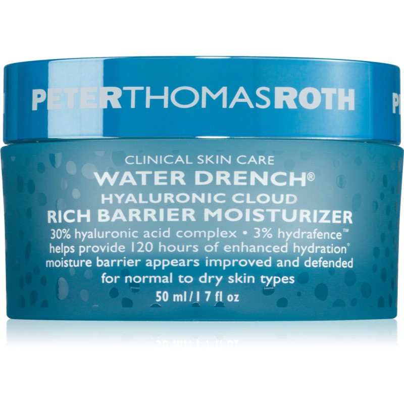 Peter Thomas Roth Water Drench Hyaluronic Cloud Rich Barrier Moisturizer rich hydrating cream to restore the skin barrier 50 ml