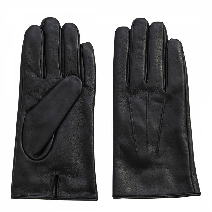 Black Burford Leather Gloves