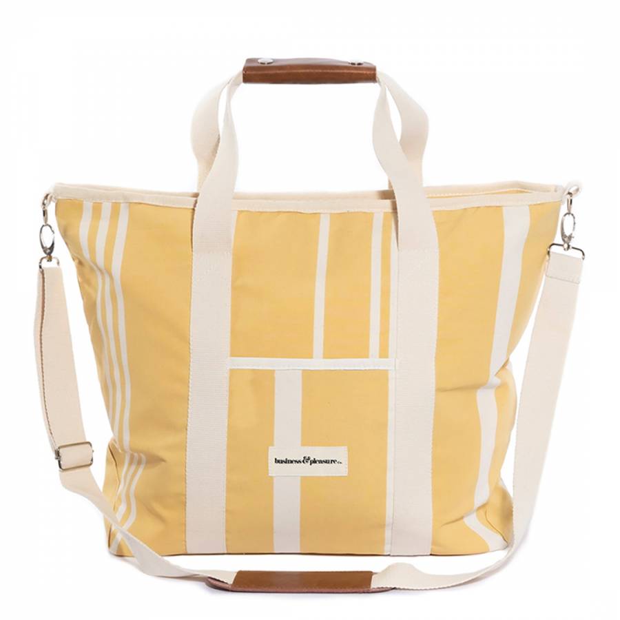 The Cooler Tote Bag Vintage Yellow Stripe