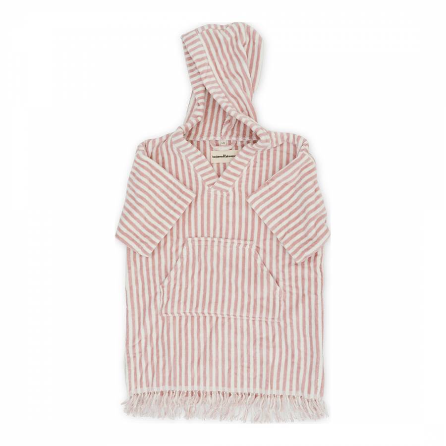 The Kids Poncho Ages 8-12 Laurens Pink Stripe