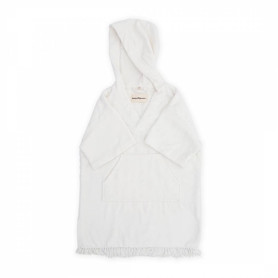 The Kids Poncho Ages 8-12 Antique White