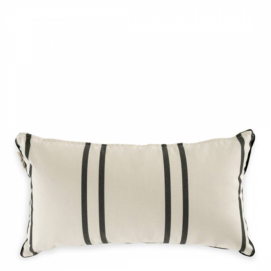 The Throw Pillows Rectangle Malibu Black Stripe
