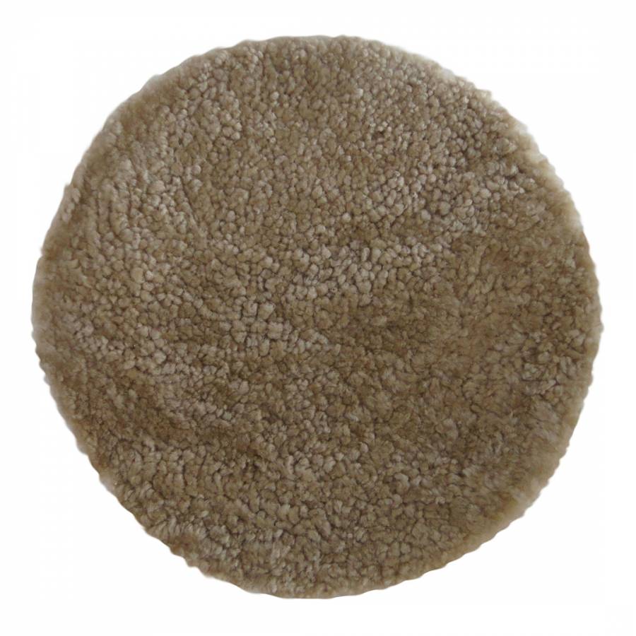 Sheepskin Circle Curly Cushion 35cm Nappa