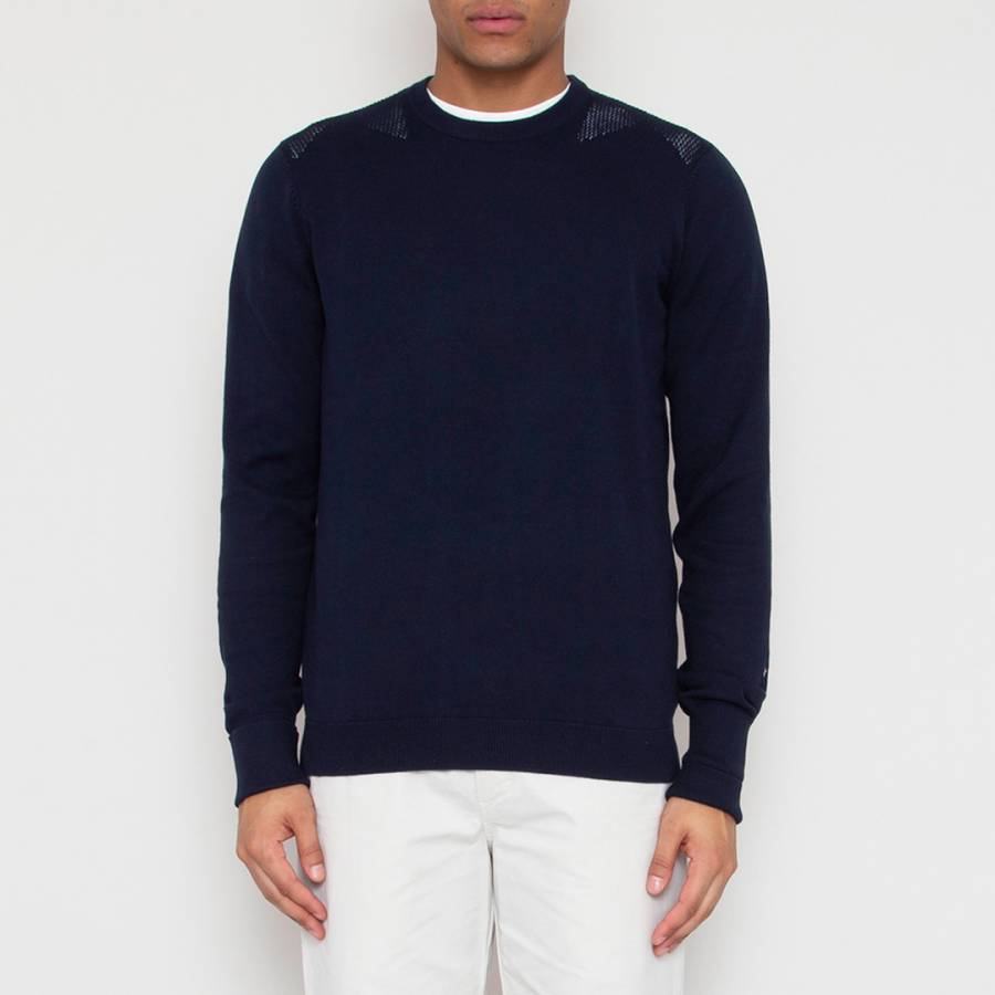 Navy Good Look Cotton Sweatshirt