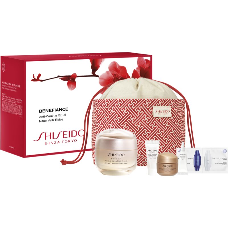 Shiseido Benefiance Wrinkle Smoothing Cream Pouch Set gift set (for mature skin)