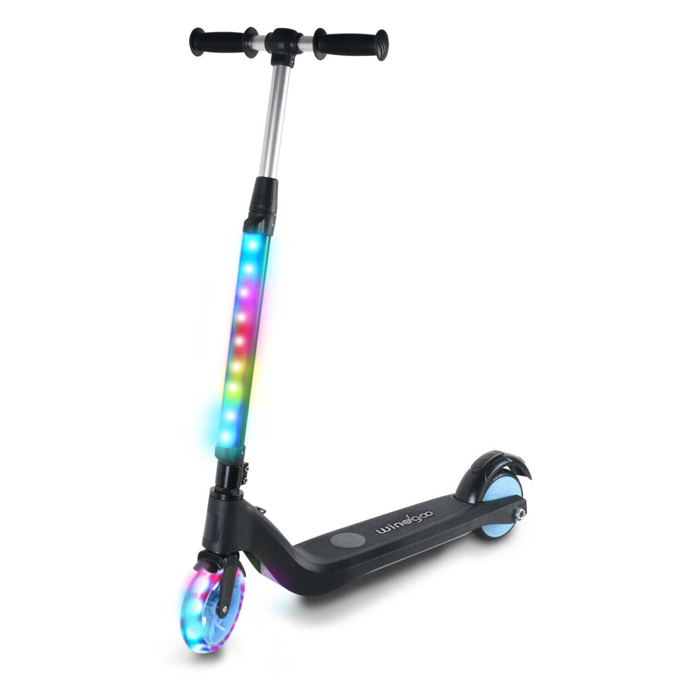 (Black) M1 Glow LED Electric Scooter for Kids E-Scooter