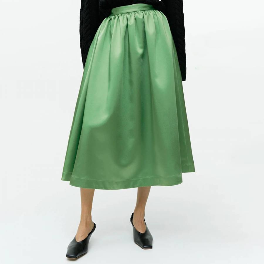 Green Taffeta Skirt