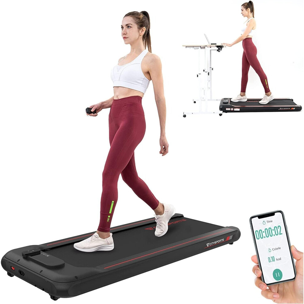 (CITYSPORTS Under Desk Treadmill Portable Walking Pad, Adjustable Speed with APP, LCD Screen & Calorie Counter, Ultra Thi) Citysports Treadmill,Walkin