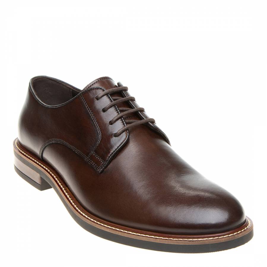 Brown Tanner Plain Derby Shoe
