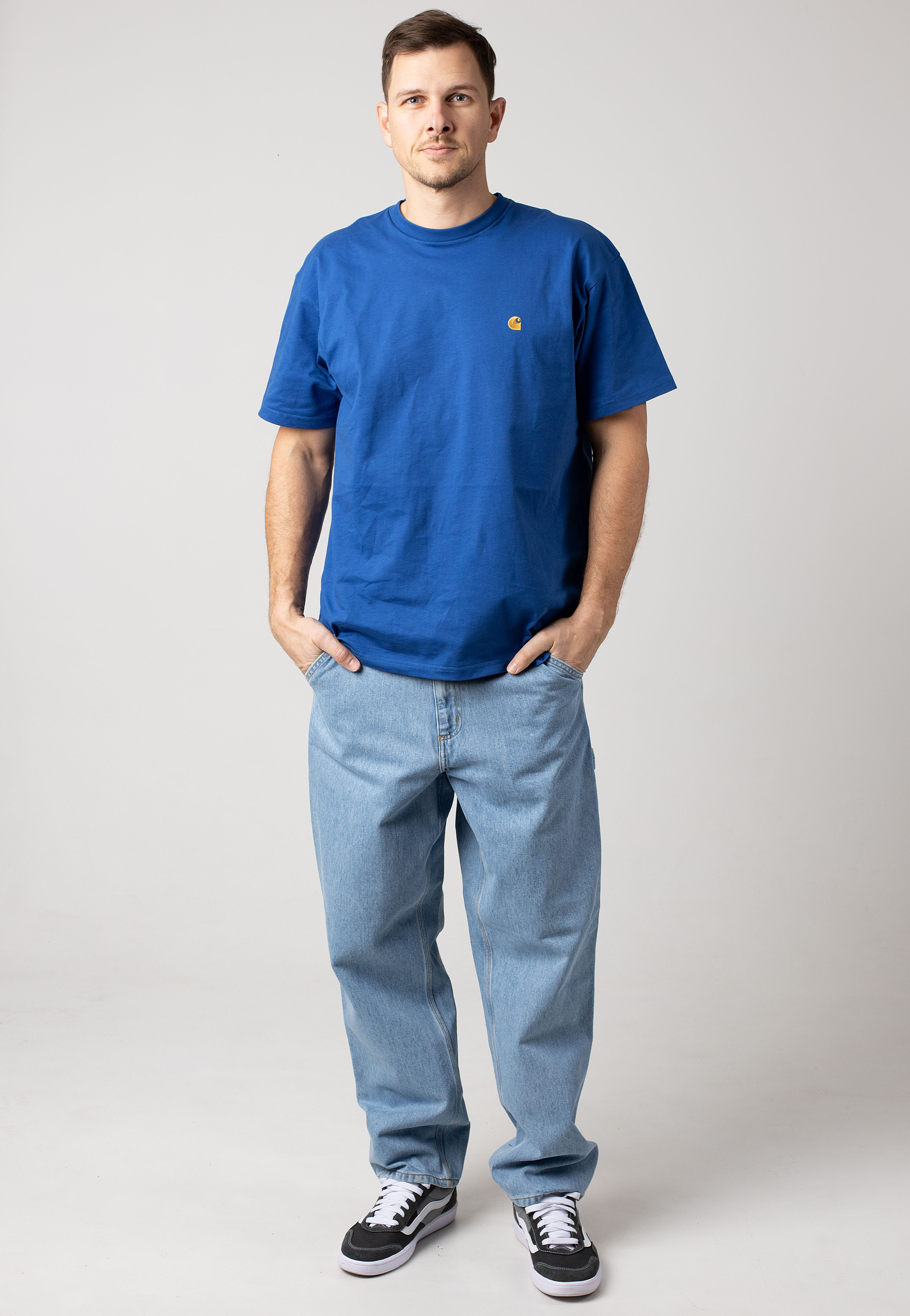 Carhartt WIP - Single Knee Stone Bleached Blue - Jeans