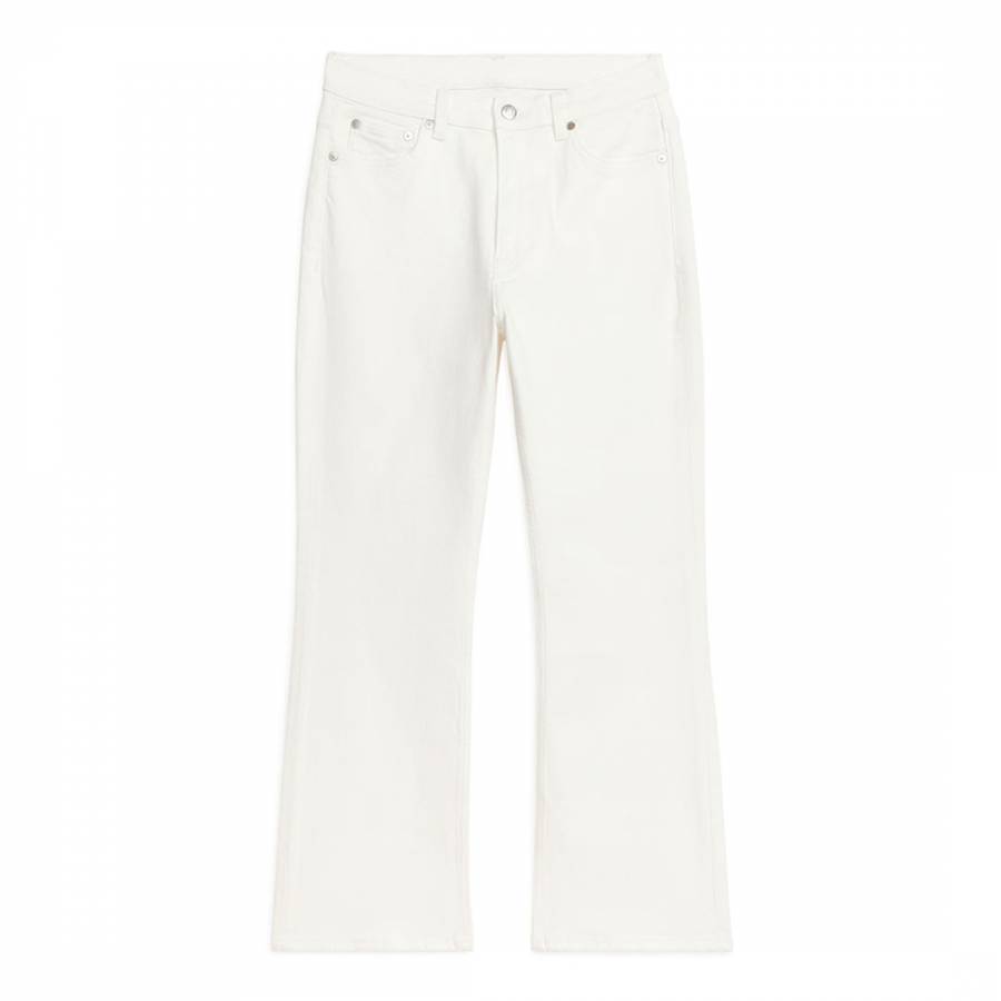 White Fern Cropped Jeans
