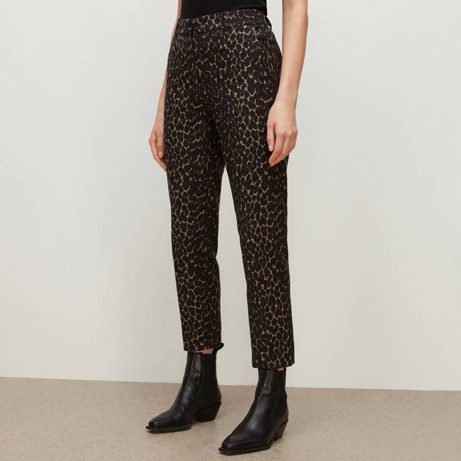 Brown Aurora Printed Trousers