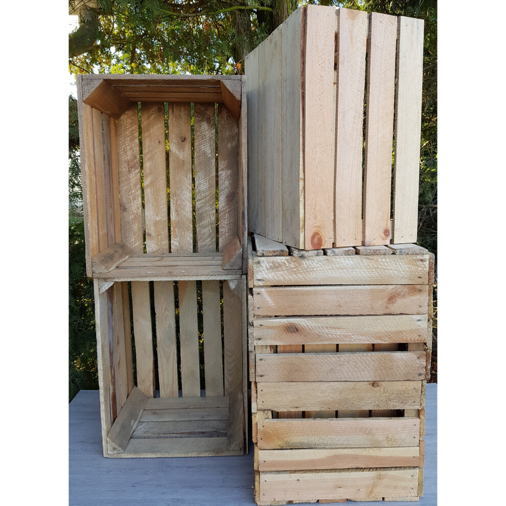 (12 Crates ) 2-24 Wooden Crate Fruit Apple Box Vintage Home