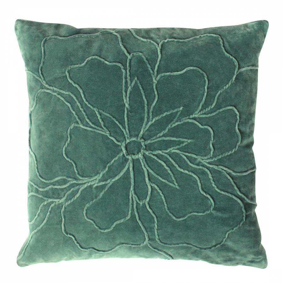 Angeles Filled Cushion 45 x 45cm Juniper Green