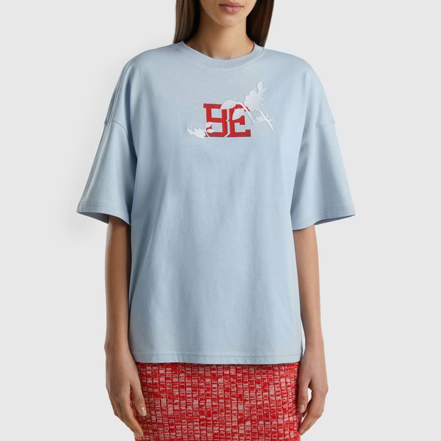 Light Blue Oversized Cotton T-Shirt