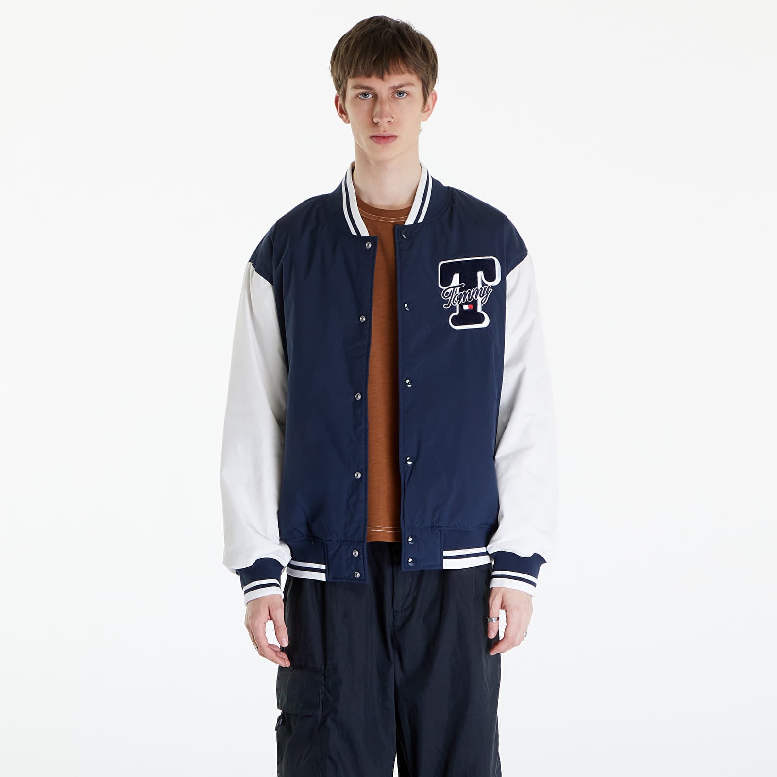 Tommy Jeans Colorblock Varsity Jacket Blue