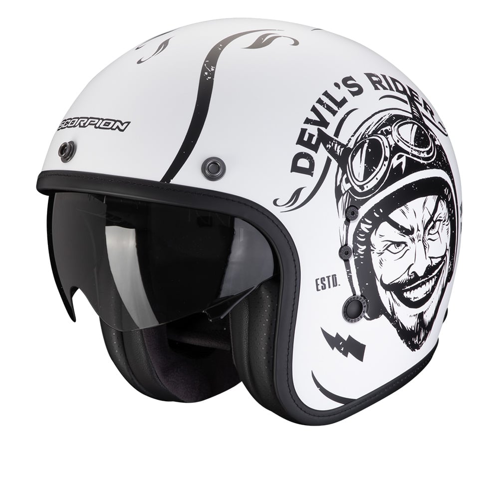 Scorpion Belfast Evo Romeo Matt White Black Jet Helmet S