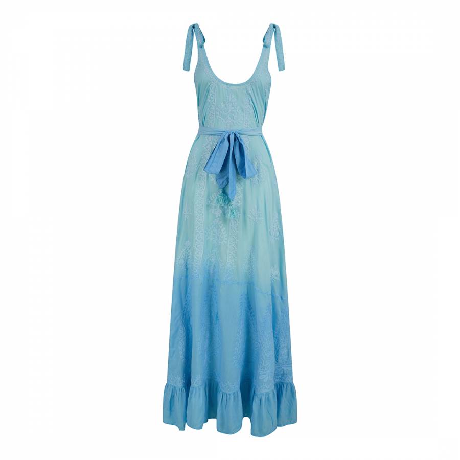 Blue Ombre Atzaro Maxi Dress