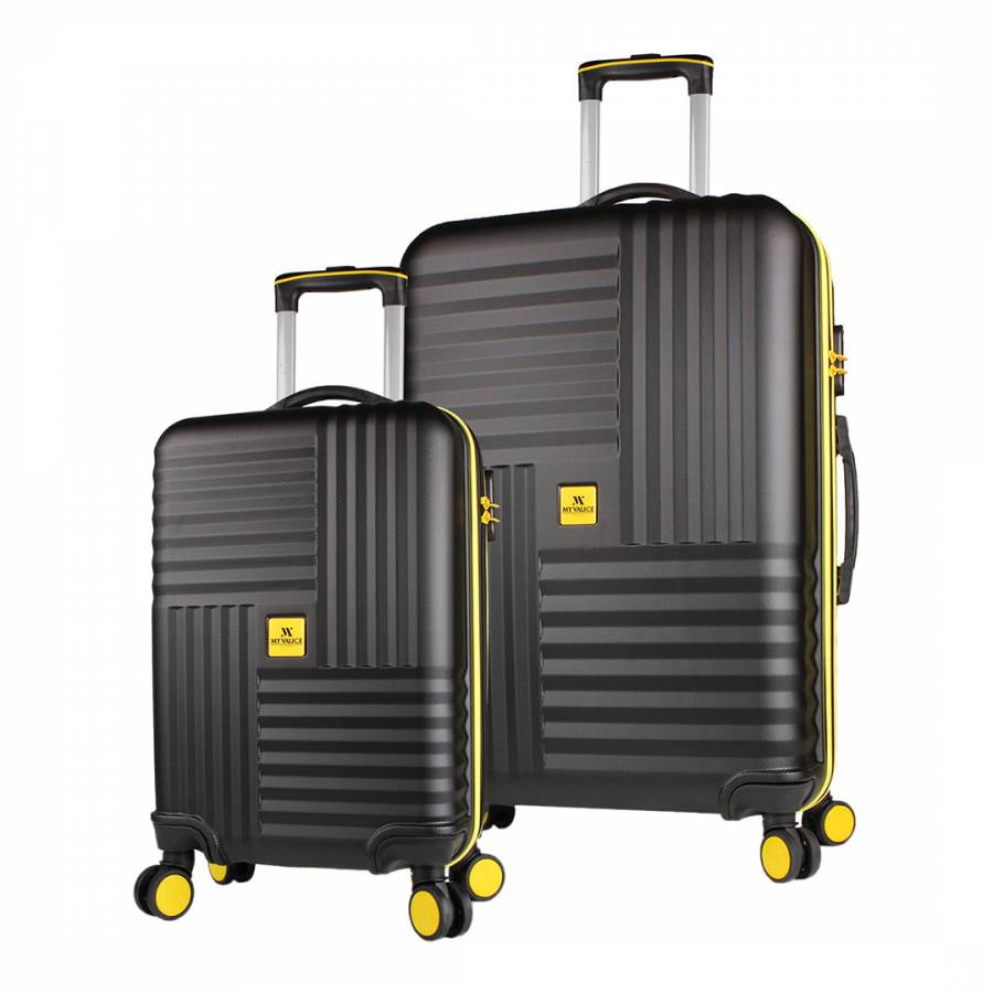 Black PLEKB Set of 2 Suitcases