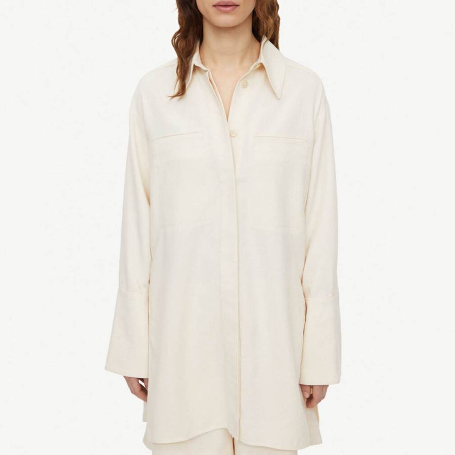 Cream Mallega Long Overshirt