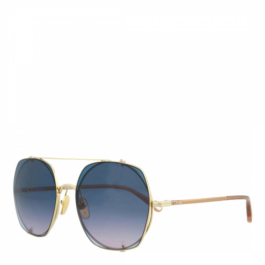 Womens Chloe Gold Sunglasses  56mm