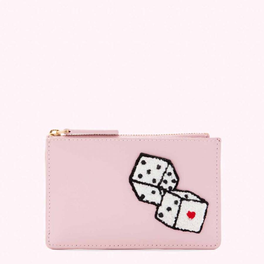 Blossom Pink Leather Dice Lottie Pouch