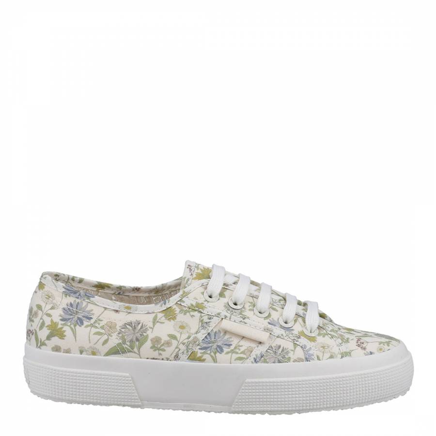 White/Floral Print 2750 Floral Print Trainers