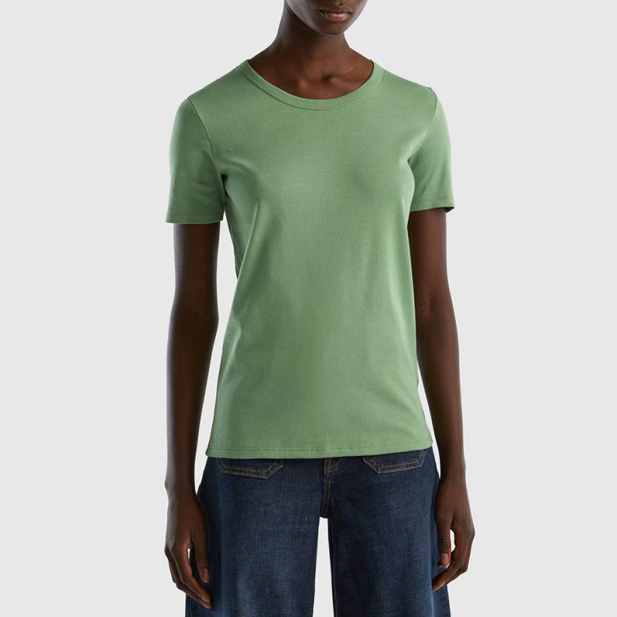 Green Crew Cotton T-Shirt
