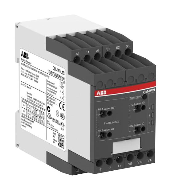 Abb 1Svr750660R0200 Insulation Monitor Relay, Dpdt, 200Kohm