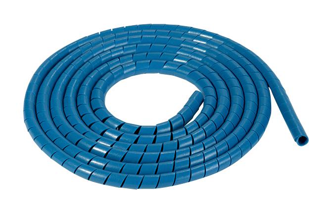 HellermannTyton 161-46200 Spiral Wrap, Pe/ss, 9mm, Blue