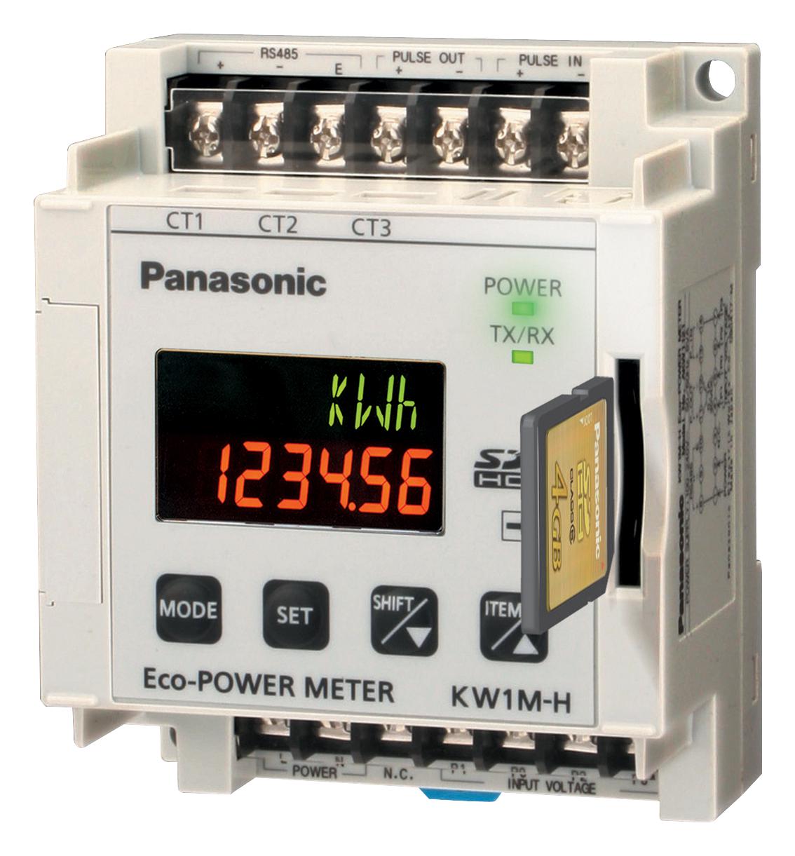 Panasonic Akw1121B Eco-Power Meter, 6-Digit, Din Rail, 240V