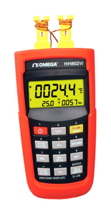 Omega Hh802W Digital Thermometer, -200 To 1370Deg C