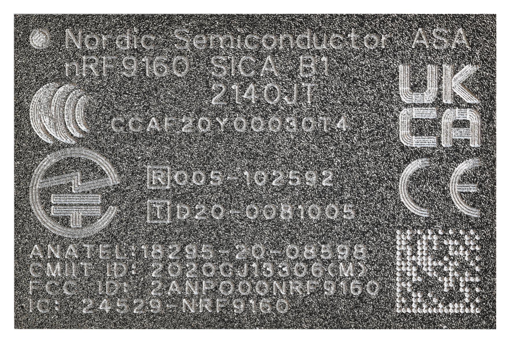 Nordic Semiconductor Nrf9160-Sica-B1A-R7 Gps, Lte-M, Nb-Iot Modem, 2.2Ghz, 5.5V