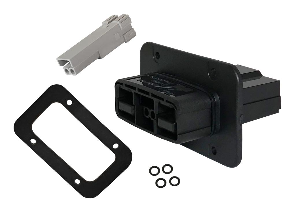 Anderson Power Products Sbsx75A-Pmplug-Kit-Gra Rect Pwr Housing Kit, Plug, 2Pos, Pc/pbt