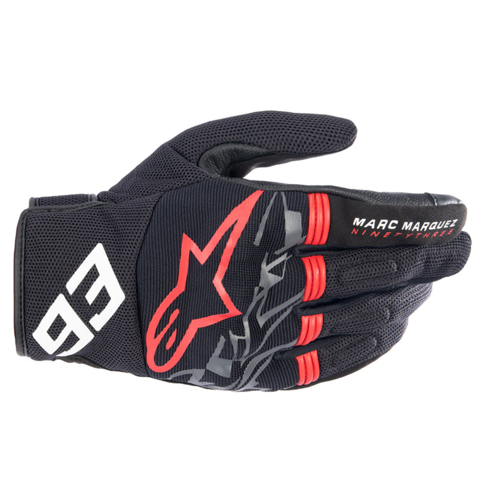 Alpinestars Mm93 Losail V2 Gloves Black Bright Red Dark Gray Size M