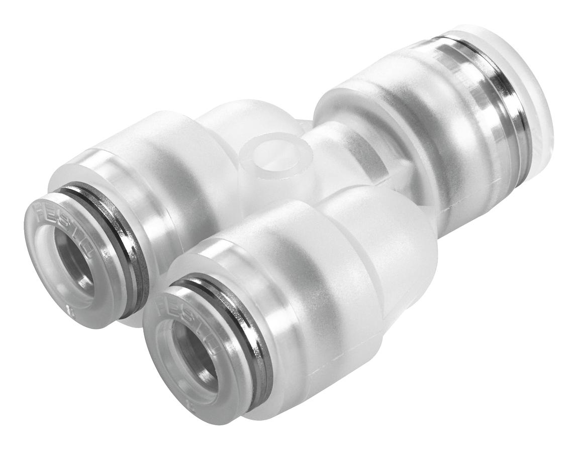 Festo Npqp-Y-Q12-Q10-Fd-P10 Push-In T-Fitting, 12mm, 10Bar