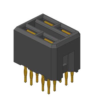 Amphenol Communications Solutions 10028916-4554P00Lf Connector, Backplane, Rcpt, 4Pos, 2Row, 6mm