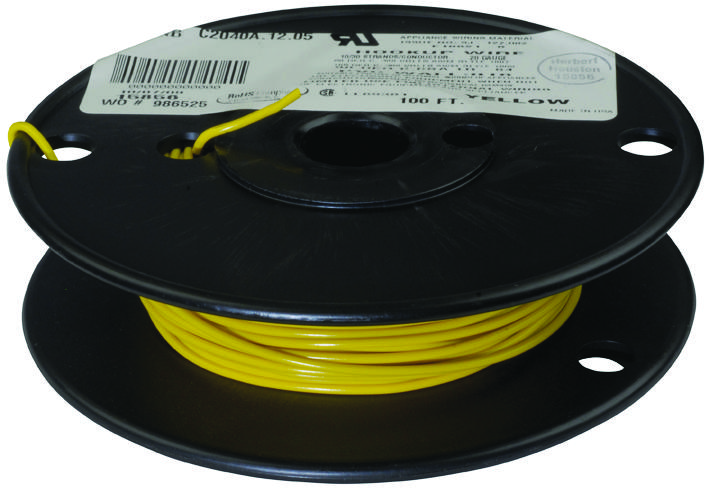 Carol Cable/general Cable C2040A.12.05 Hook Up Wire 100Ft 20Awg Tin-Copper Yellow