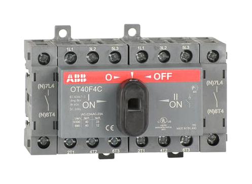 Abb Ot40F4C Switch Isolator, 4 Pole, 40A, 415Vac