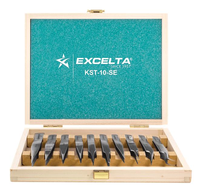 Excelta Kst-10-Se Tweezer Set, 10Pc, Anti-Magnetic, Ss