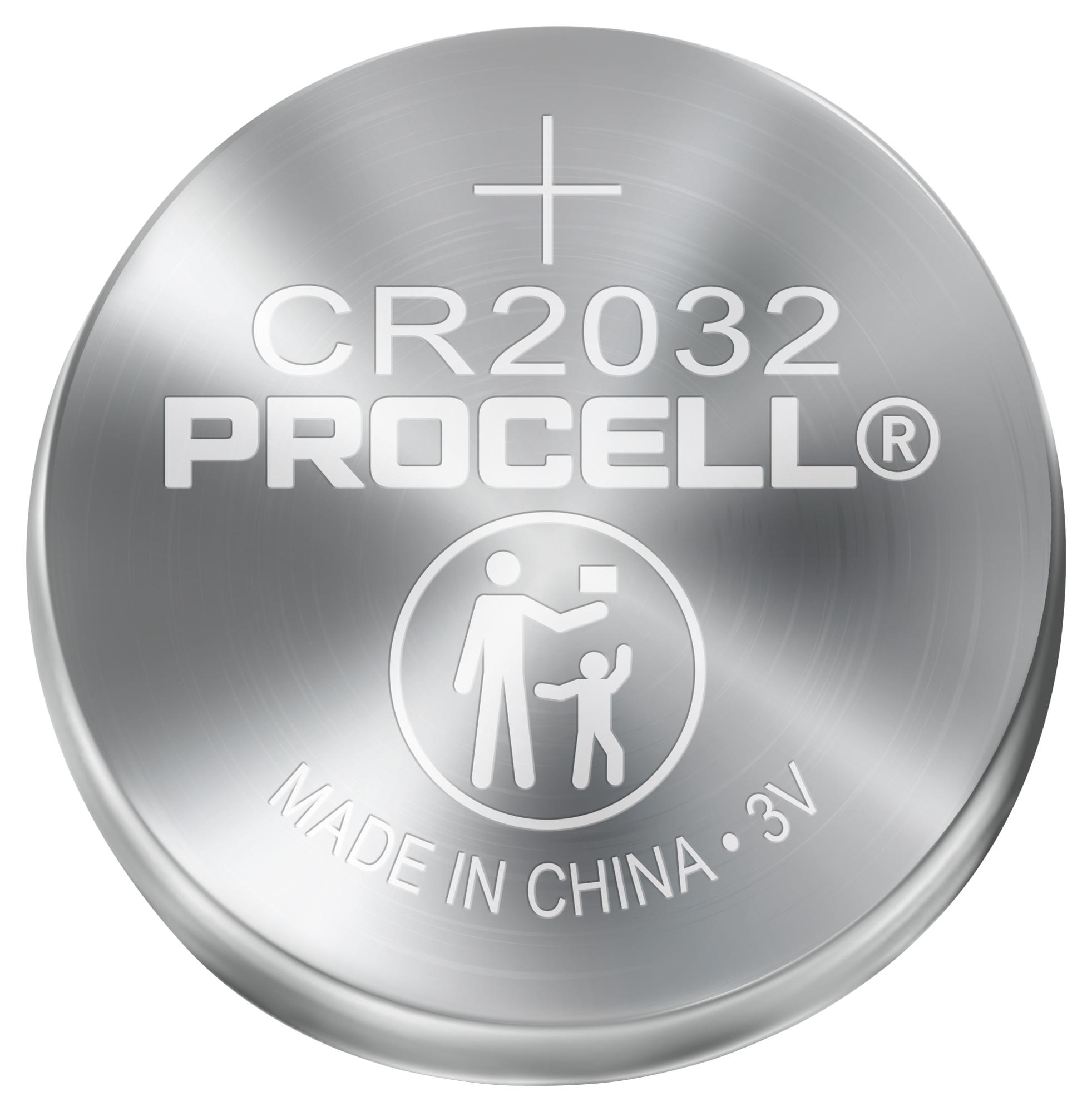 Procell Pc2032 Battery, Cr2032, 3V, 265Mah