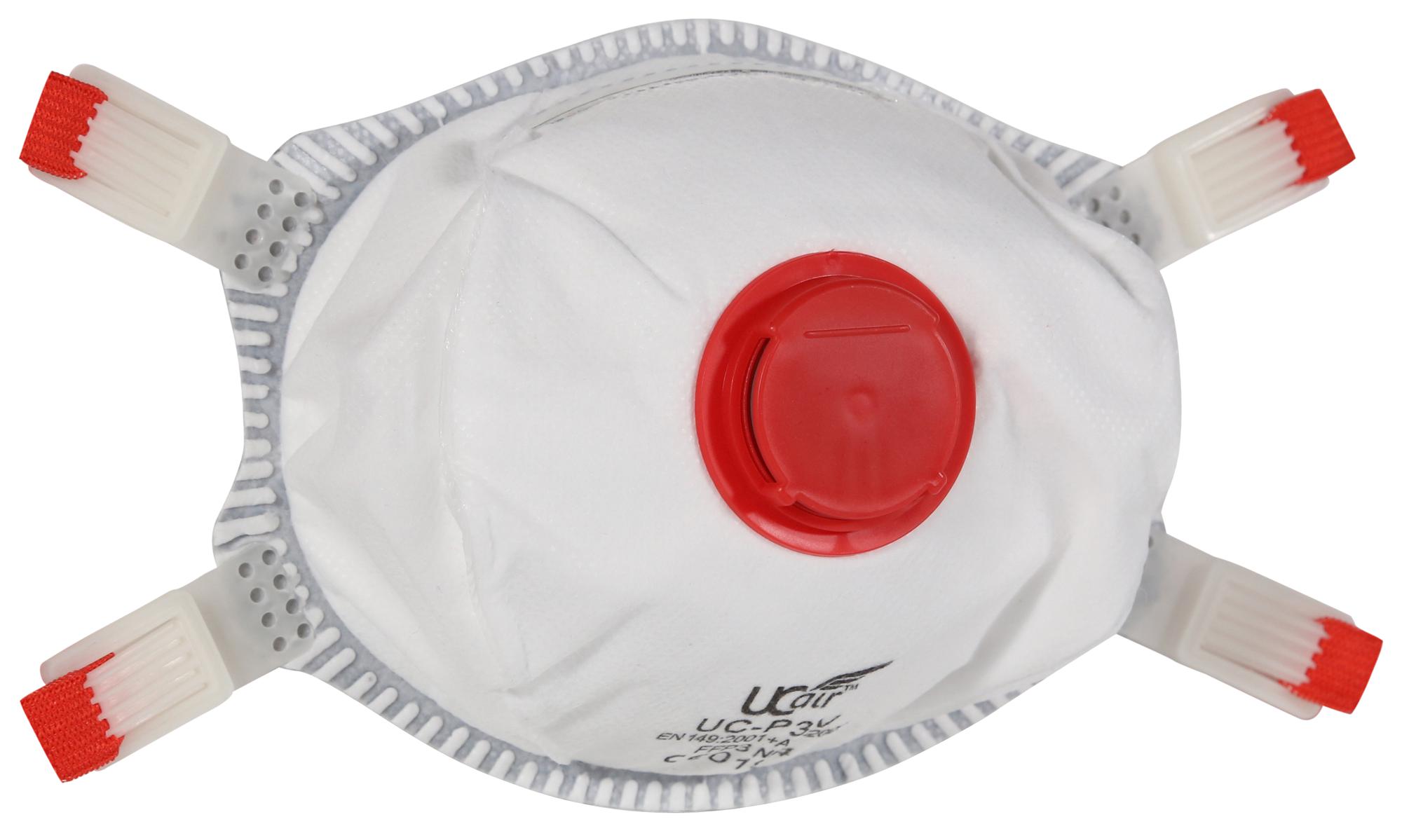 Uci Re/uc/ucfd-P3V Fold Flat Mask, Valved, Disposable