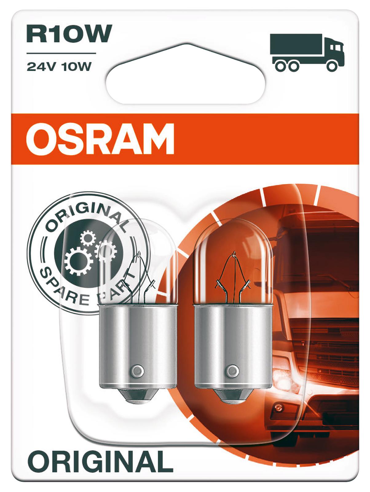 Osram A245Bl Lamp, R10W 245 12V 10W Ba15S 2Pk